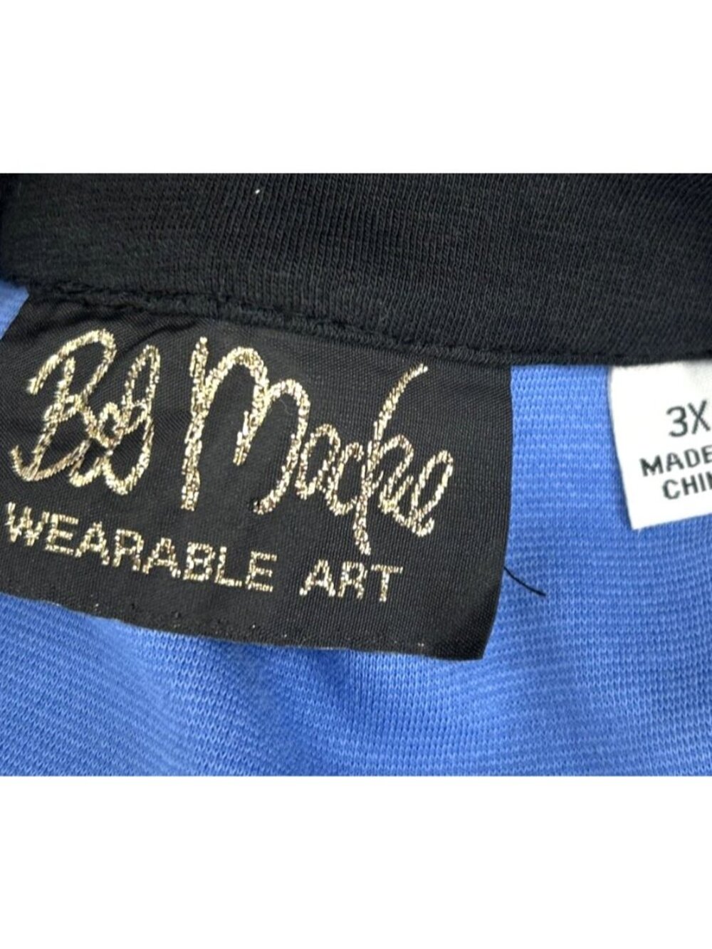 Bob Mackie Womens Cardigan Blue Black Sz 3XL Wearable Art Sequin Embellished - Picture 6 of 7